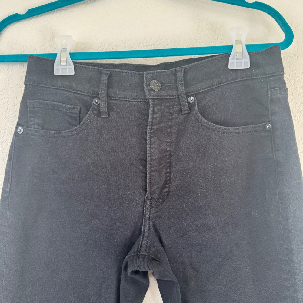 Express Skinny Mid Rise Black Jeans Womens Size 4R‎ - Picture 2 of 5